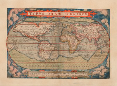La mappa è stata pubblicata nel (1579) e mostra una mappa del mondo da Abraham Ortelius